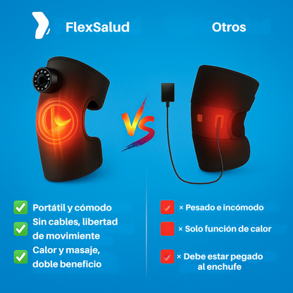 Masajeador FlexSalud Pro 3 en 1 con calor infrarrojo inteligente y 5 niveles