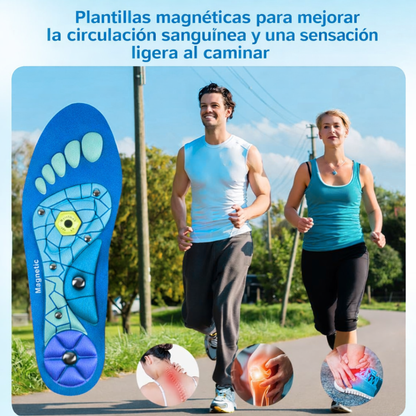 Plantillas magnéticas con soporte de arco y puntos de masaje