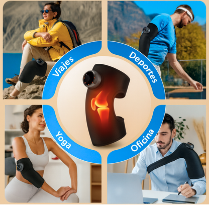 Masajeador FlexSalud Pro 3 en 1 con calor infrarrojo inteligente y 5 niveles