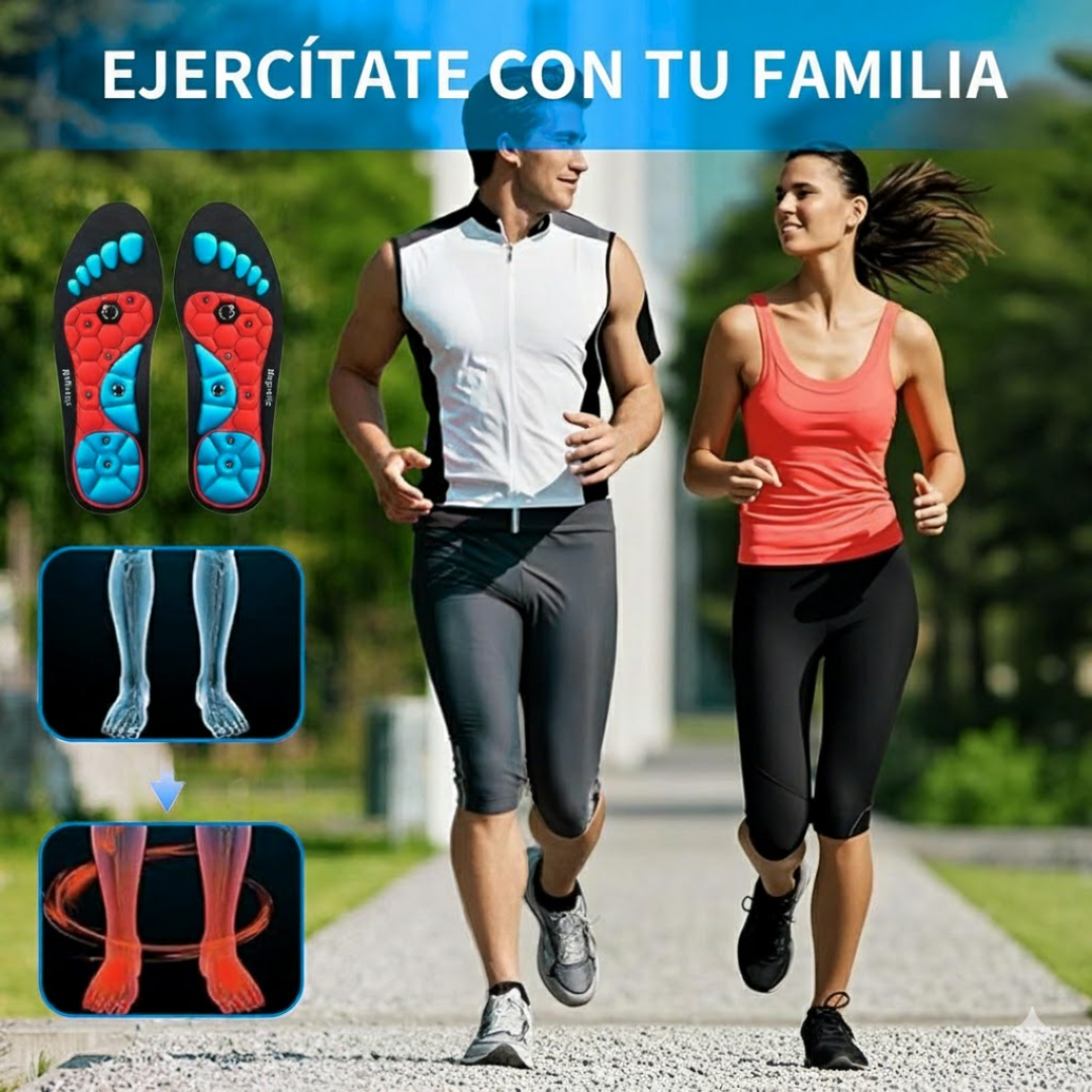 Plantillas magnéticas con soporte de arco y puntos de masaje